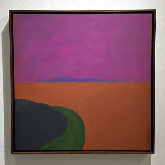 Stuart Silk, Untitled 7- 25, 2025, Oil on canvas, 29 x 29 x  1.5 inches, Framed size 30.5 x 30.5 x 2.5 inches