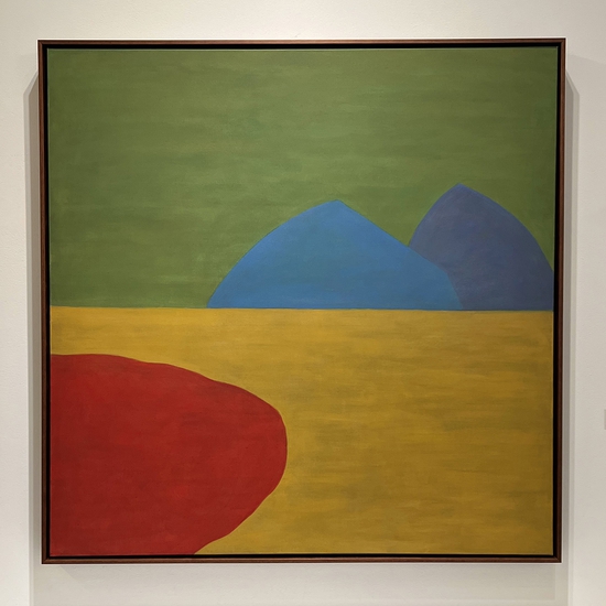 Stuart Silk, Untitled 4- 25, 2025, Oil on canvas, 48 x 48 x 1.5 inches, Framed size 49.5 x 49.5 x 2.5 inches