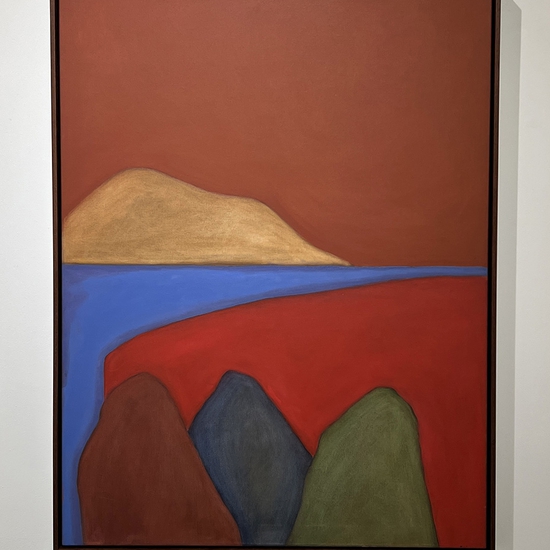 Stuart Silk, Untitled 5- 25, 2025, Oil on canvas, 48 x 36 x 1.5 inches, Framed size 49.5 x 37.5 x 2.5 inches