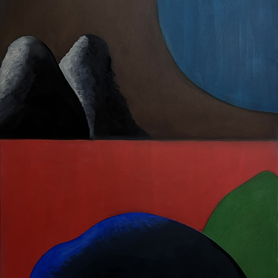 Stuart Silk, Untitled 6-25, 2025, Oil on canvas, 48 x 36 x 1.5 inches, Framed size 49.5 x 37.5 x 2.5 inches