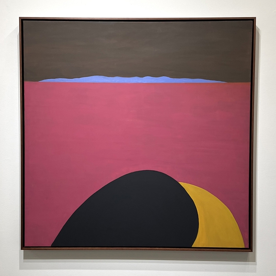 Stuart Silk, Untitled 3- 25, 2025, Oil on canvas, 48 x 48 x 1.5 inches, Framed size 49.5 x 49.5 x 2.5 inches