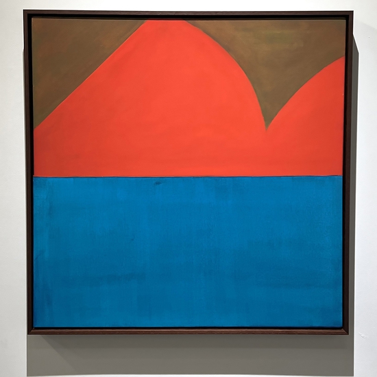 Stuart Silk, Untitled 8-25, 2025, Oil on canvas, 30 x 30 x 1.5 inches, Framed size 31.5 x 31.5 x 2.5 inches