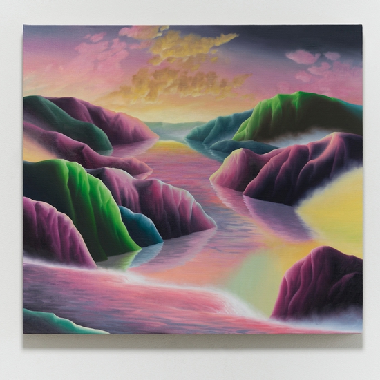 Adam Sorensen: Churip, 2024, Oil on linen, 23.25 x 25.25 x 1 inches