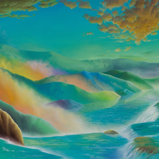Adam Sorensen: Phaet, 2024, Oil on linen,  23.25 x 25.25 x 1 inches