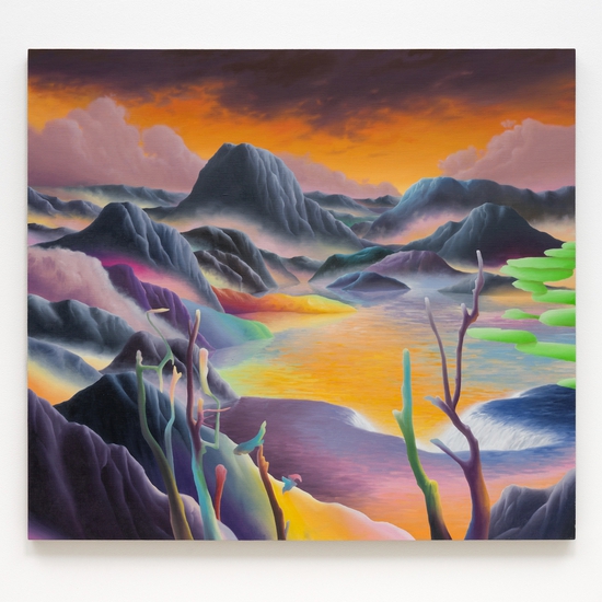 Adam Sorensen: Shiner, 2024, Oil on linen, 38 x 42 x 1.25 inches