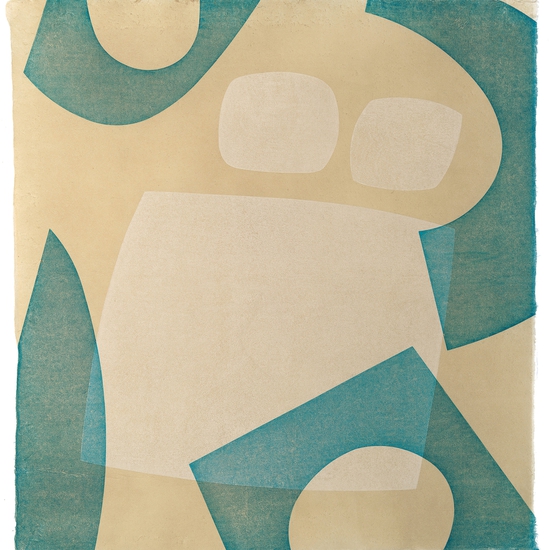 Julie Speidel's works on paper echo the geometry of her sculptures, referring to the visual language of ancient cultures.