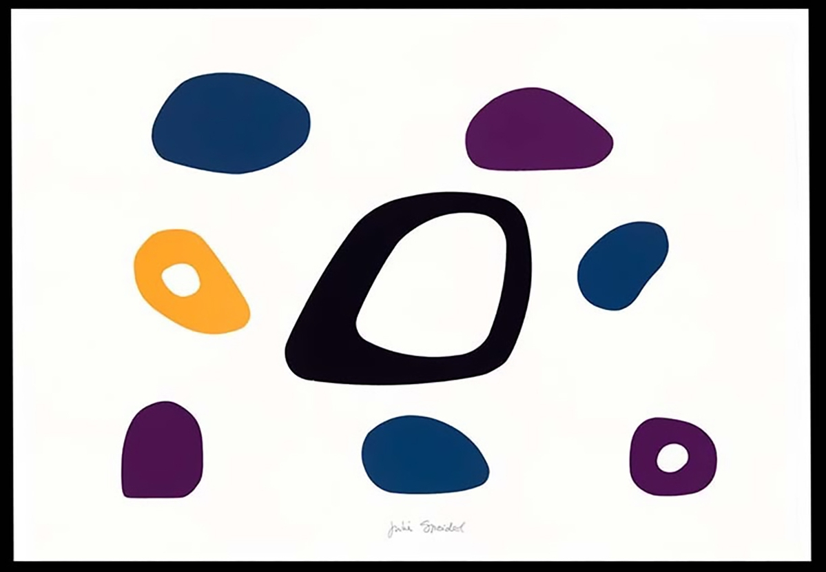 Julie Speidel, Oughaval, 2022, Hand rubbed oil on Japanese paper, 26 x 38 inches, Framed size 32.25 x 44.75 x 2.75 inches