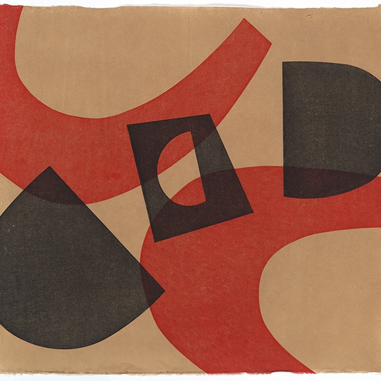 Julie Speidel's works on paper echo the geometry of her sculptures, referring to the visual language of ancient cultures.