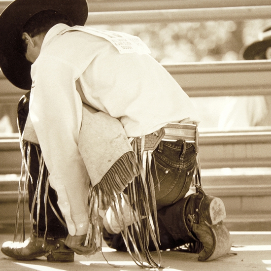 Jules Frazier: Spur Yankin Cowboy 2009, Fine art archival print, 20 x 30 and 34 x 51 inches