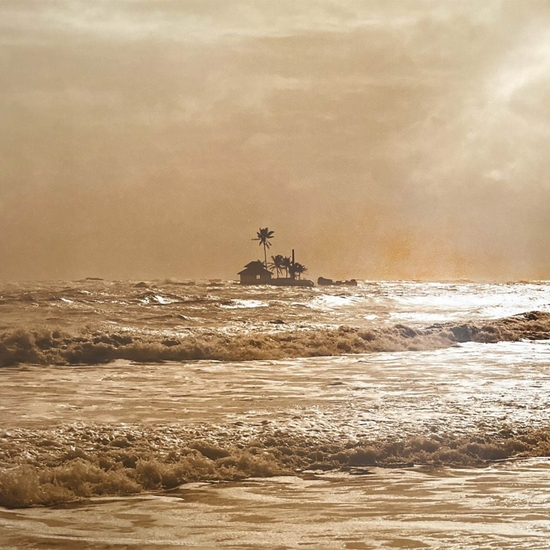 Rena Bass Forman, Sri Lanka 15 (Sea Temple), 2005, Sepia toned gelatin silver print, 30 x 30 inches, Edition 1 of 7