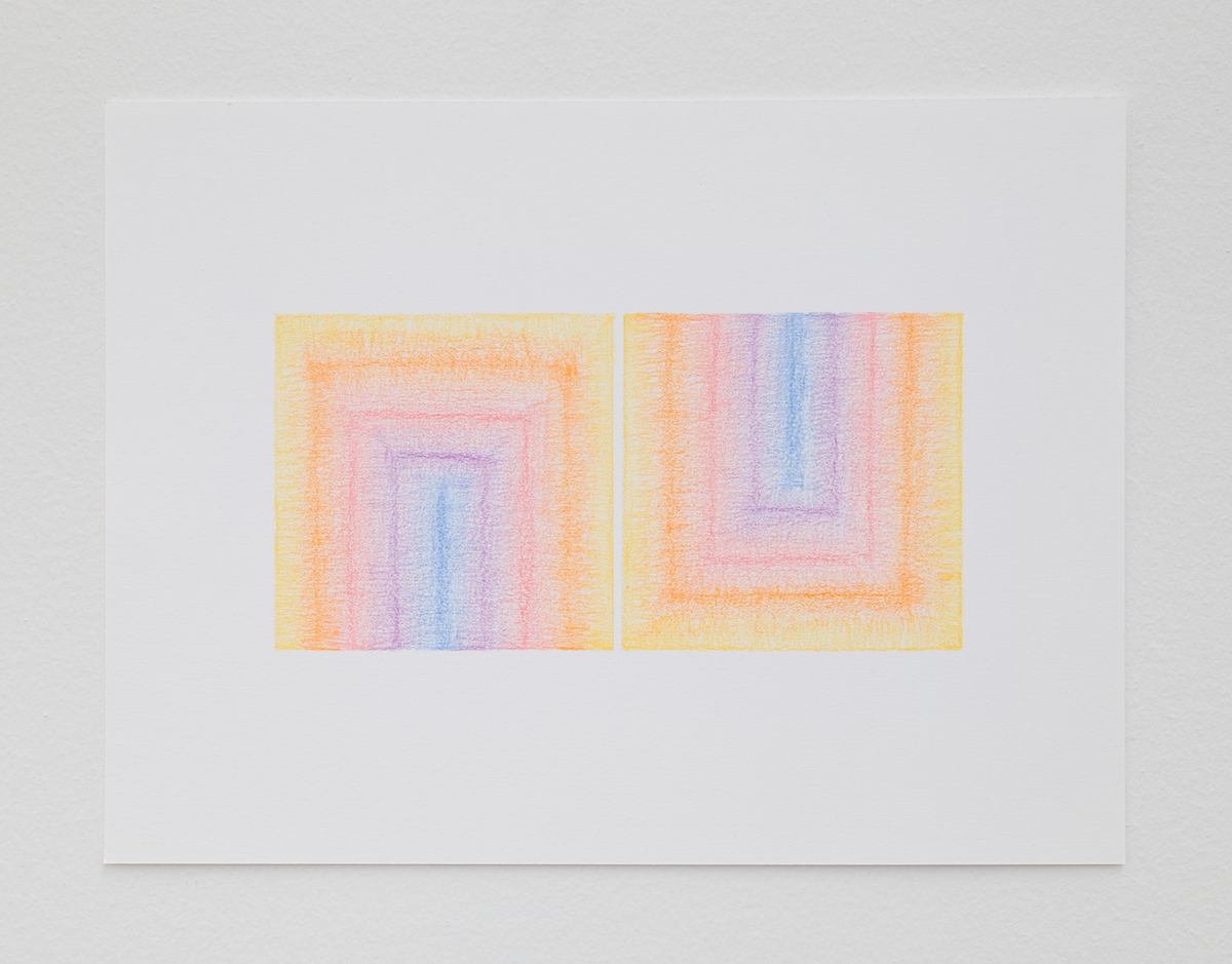 Audrey Stone: Close, Close Study, 2024, Colored pencil on paper, 4 x 8 inches (paper size 9 x 12 inches)