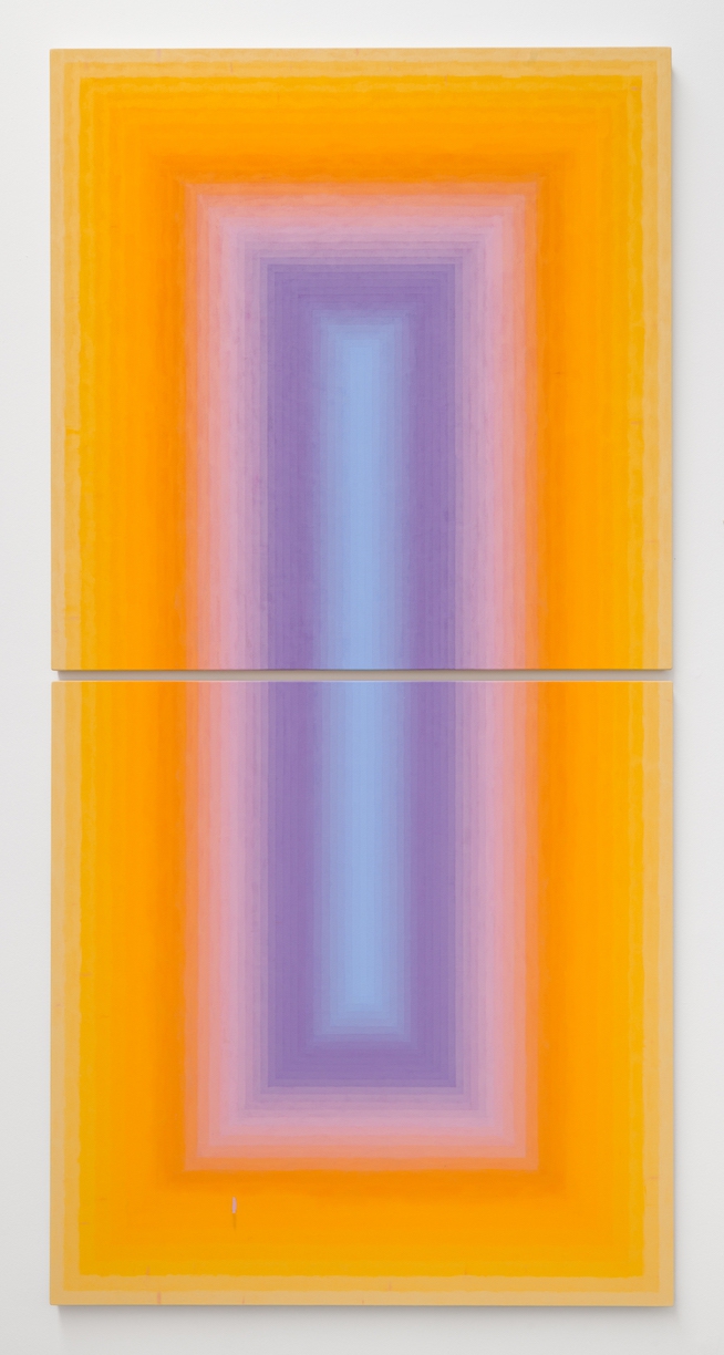 Audrey Stone: Close, Close, 2024, Acrylic on canvas, 80 x 40 1.25 inches (Diptych, each panel 40 x 40 x 1.25 inches)