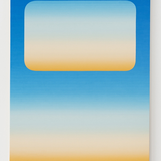 Audrey Stone: Holding Half The Sky - Ceruclean, 2021, Acrylic on canvas, 40 x 30 inches