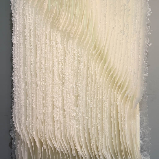 Kandis Susol, Back And Forth The Mind Moves, 2026, Encaustic sculpture, 38 x 26 x 5 inches