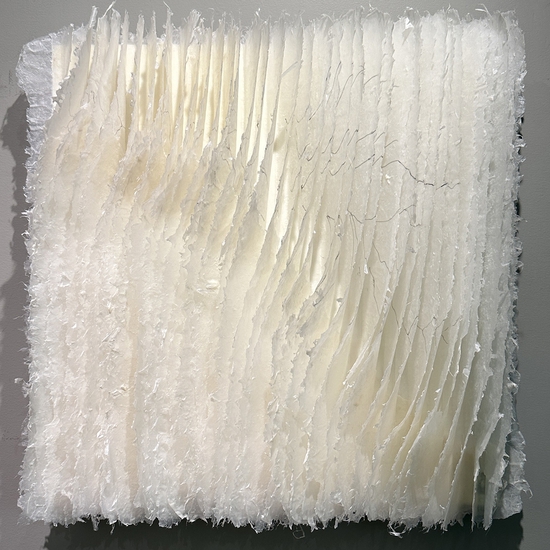 Kandis Susol, Growing Journey, 2025, Encaustic sculpture, 23 x 23 x 5 inches