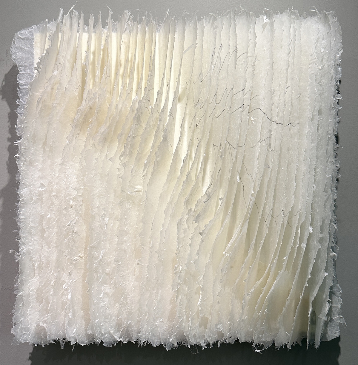 Kandis Susol, Growing Journey, 2025, Encaustic sculpture, 23 x 23 x 5 inches