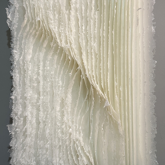 Kandis Susol, Moment of Clarity, 2025, Encaustic sculpture, 33 x 23 x 5 inches
