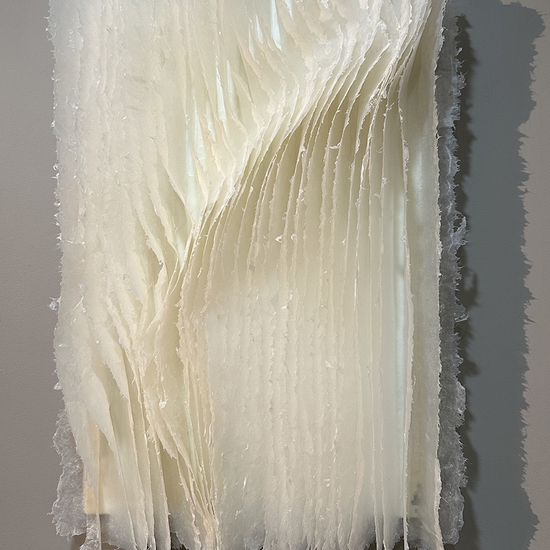 Kandis Susol, On the Edge of the Wind, 2025, Encaustic sculpture, 28 x 20 x 5 inches