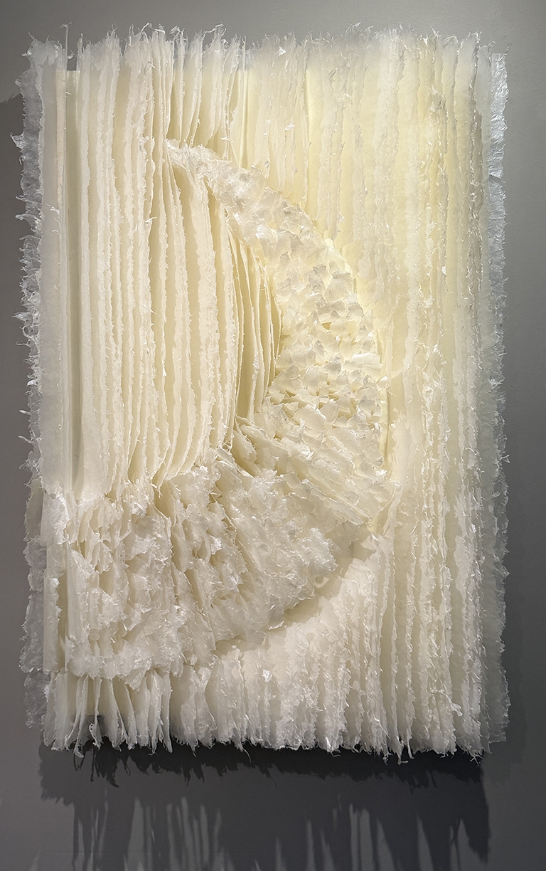 Kandis Susol, Year of The Dragon, 2026, Encaustic Sculpture, 38 x 26 x 5 inches