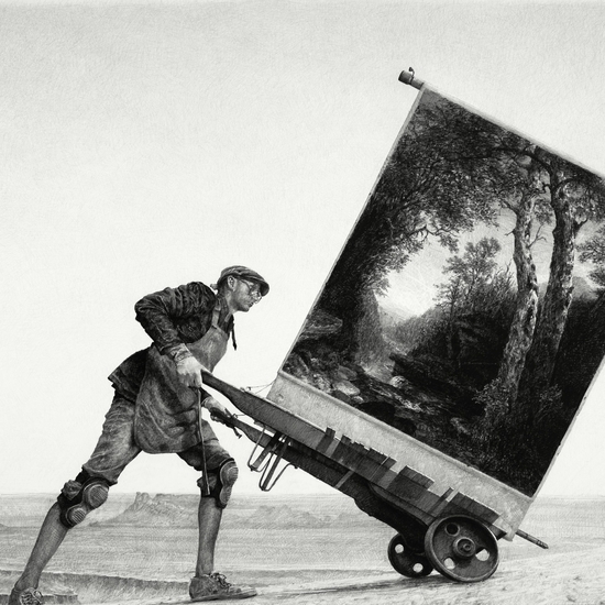 Tenderfoot, 2016, graphite on paper, 54 x 82 inches