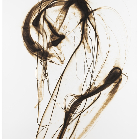 Etsuko Ichikawa: Trace 6413, 2013, Glass pyrograph on watercolor paper, 60 x 40 inches