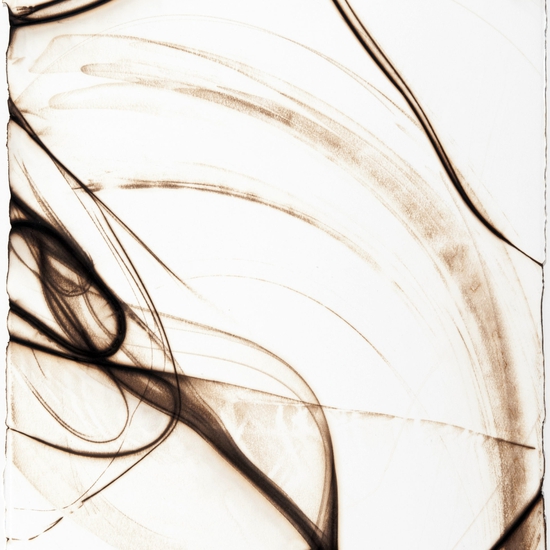 Etsuko Ichikawa, Trace Glass pyrograph on paper, drawing with fire, black and white, gestural, Japanese american artist, blown glass, pilchuck, museum of glass, work on paper