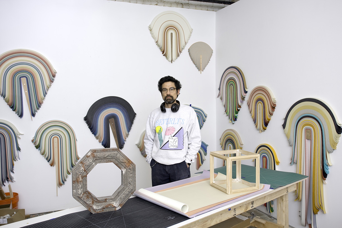 Derrick Velasquez in his studio, 2025