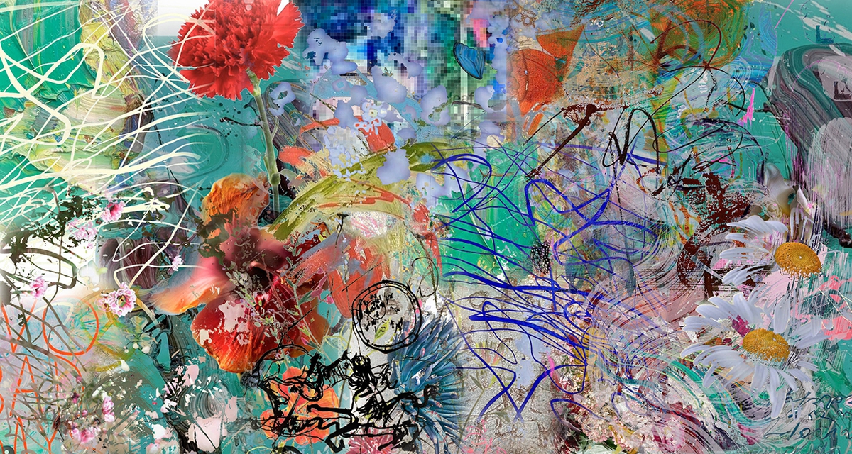 Irene Mamiye: Homage 1099, 2021, Archival pigment print, 38 x 72 inches