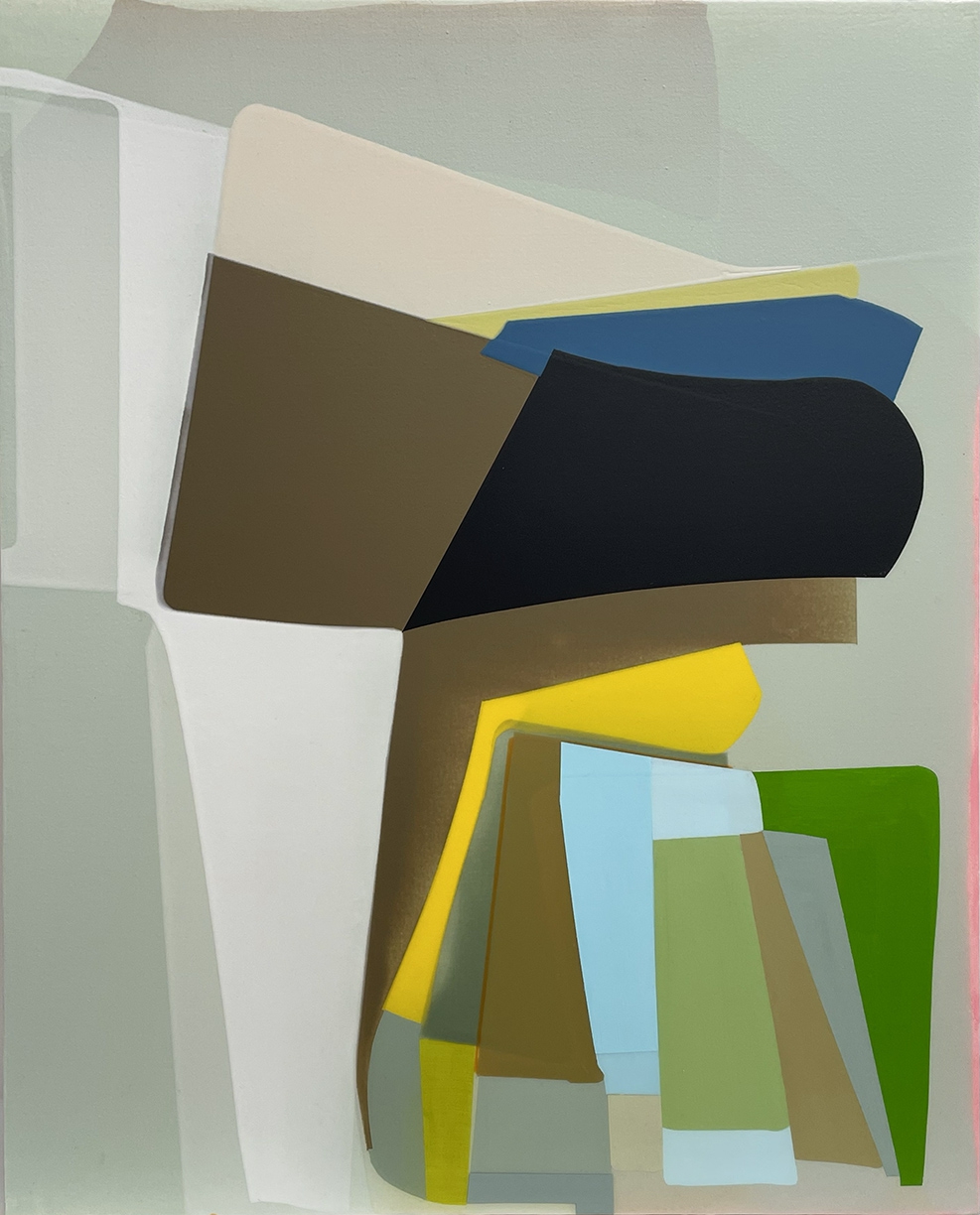 Susan Dory, Crown Shy, 2025, Acrylic on canvas over panel, 30 x 24 x 2 inches