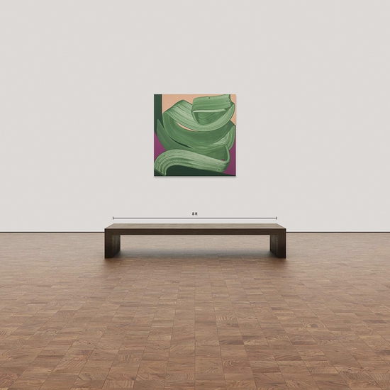 Michelle Weddle: Bloom, 2023, Mixed media on canvas, 48 x 48 x 2.25 inches