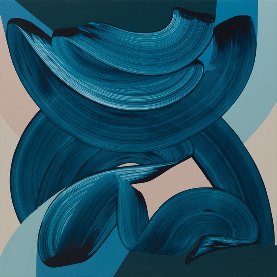 SOLD Michelle Weddle: Dyad, 2024, Acrylic on Canvas, 48 x 48 x 2 inches