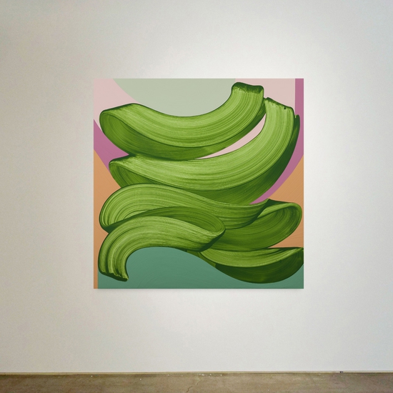 Michelle Weddle: Glow, 2023, Mixed media on canvas, 60 x 60 x 2.25 inches