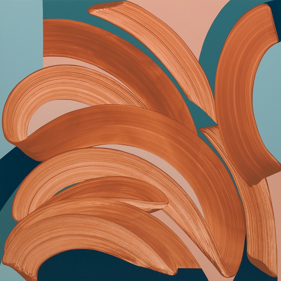 Michelle Weddle: Leggero, 2024, Acrylic on Canvas, 60 x 60 x 2 inches