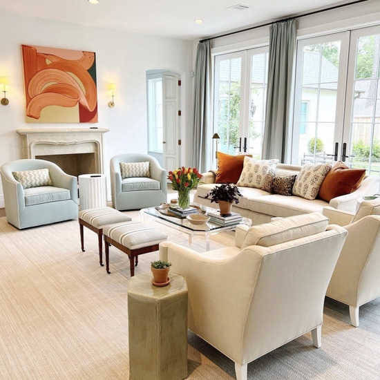 Michelle Weddle installation in a private home, Photo courtesy of Lindsey Herod Interiors