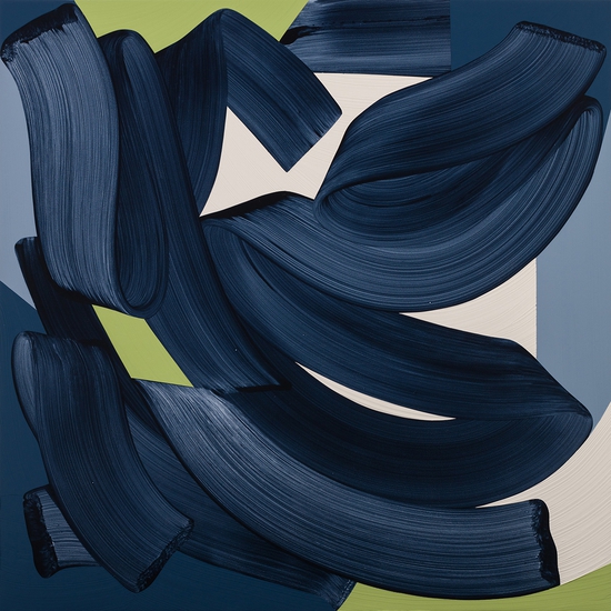 Michelle Weddle: Submerge, 2023, Mixed media on canvas, 60 x 60 x 2.25 inches