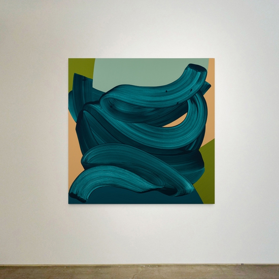 Michelle Weddle: Surge, 2023, Mixed media on canvas, 60 x 60 x 2.25 inches