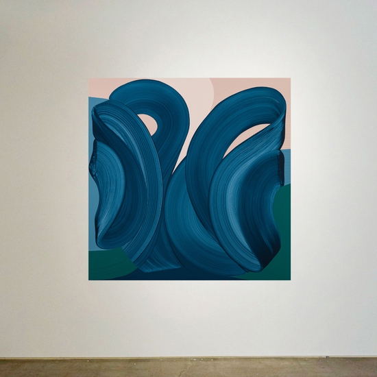 Michelle Weddle: Swell, 2023, Mixed media on canvas, 48 x 48 x 2.25 inches