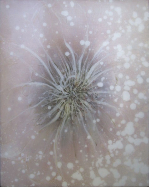 Hiro Yokose: Untitled 4382, 2004, Oil and Wax on Canvas over Panel, 10.25 x 8 x 2 inches