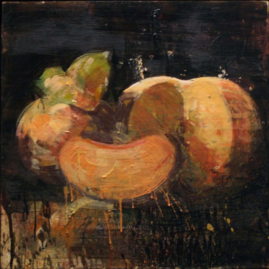 Tony Scherman: About 1789: Robespierre, 1997, Encaustic on canvas, 24 x 24 x 1.75 inches (framed dimensions: 28.5 x 28.5 x 2.5 inches)