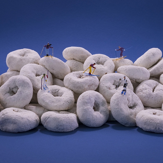 (8706) Doughnut Skiers -- Christopher Boffoli