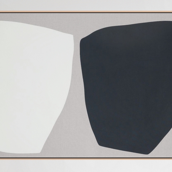 Mia Farrington: Chiaroscuro, 2024, Acrylic On Raw Linen, 24 x 36 x 0.5 inches (framed 25 x 37 x 1.5 inches)