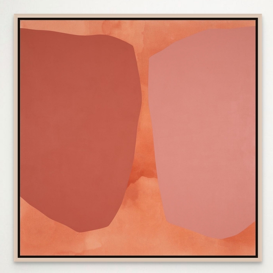 Mia Farrington: Creta, 2024, Ink and Acrylic on Canvas, 48 x 48 x 1.25 inches (Framed: 49.25 x 49.25 x 2.5 inches)