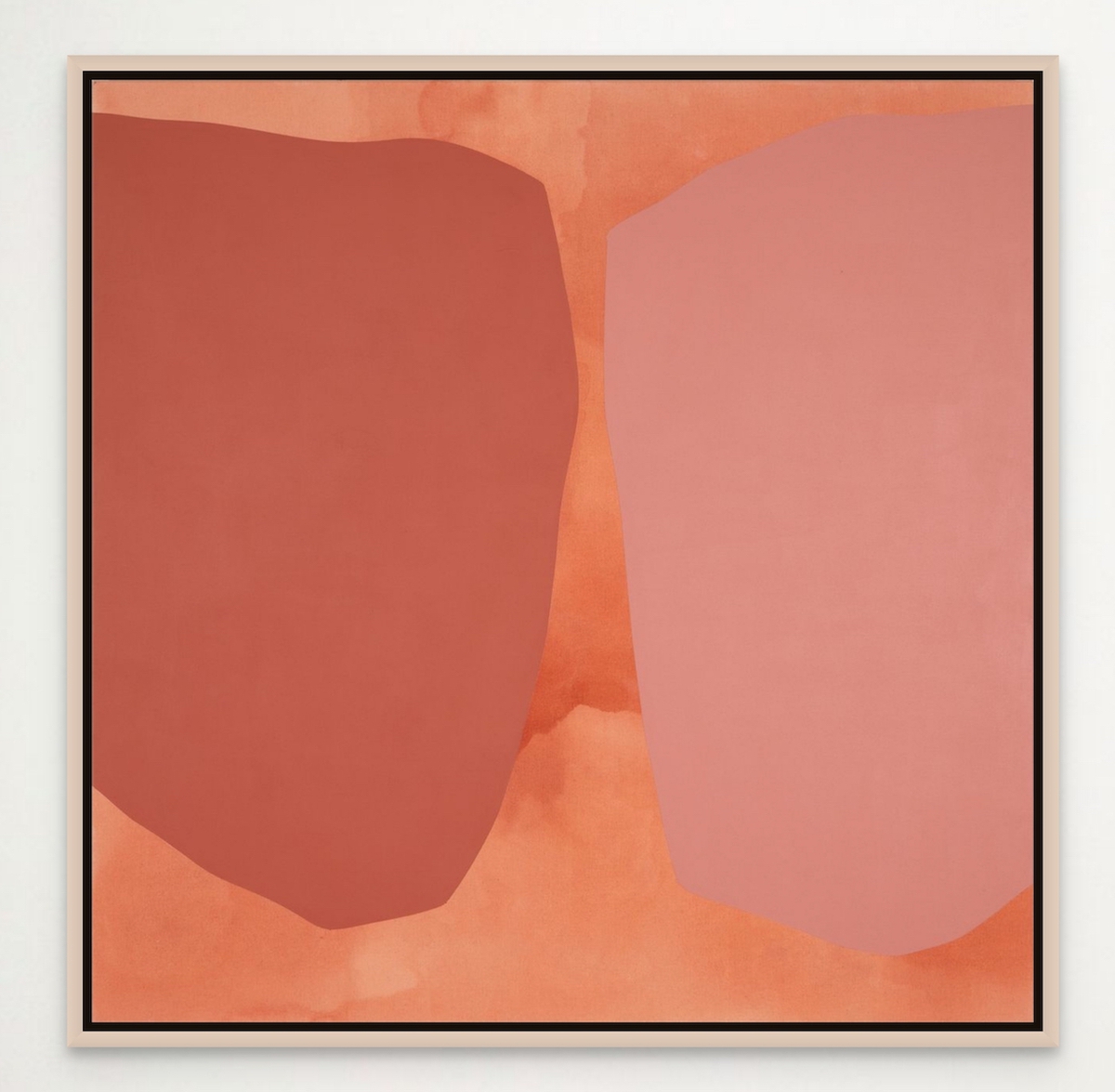Mia Farrington: Creta, 2024, Ink and Acrylic on Canvas, 48 x 48 x 1.25 inches (Framed: 49.25 x 49.25 x 2.5 inches)