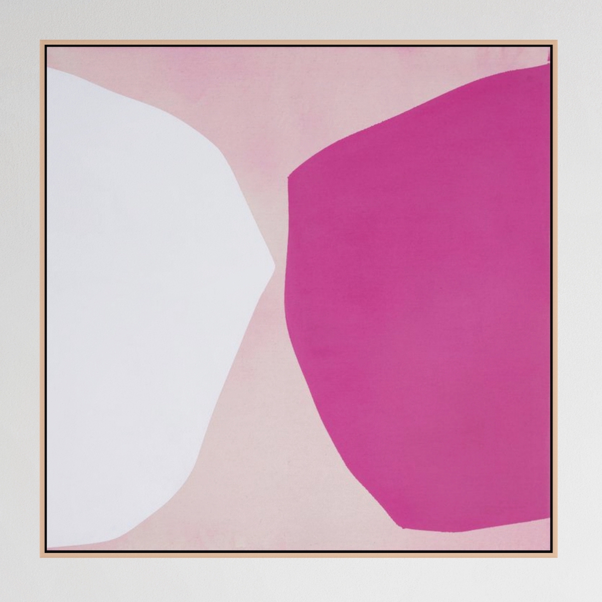 Mia Farrington: Horizon Study 1, 2024, Ink And Acrylic On Raw Canvas, 24 x 24 x 1.75 inches (framed 25.25 x 25.25 x 2.5 inches)