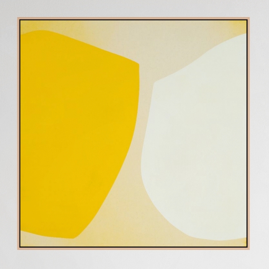 Mia Farrington: Horizon Study 3, 2024, Ink and Acrylic on Raw Canvas, 24 x 24 x 1.75 inches (framed 25.25 x 25.25 x 2.5 inches)