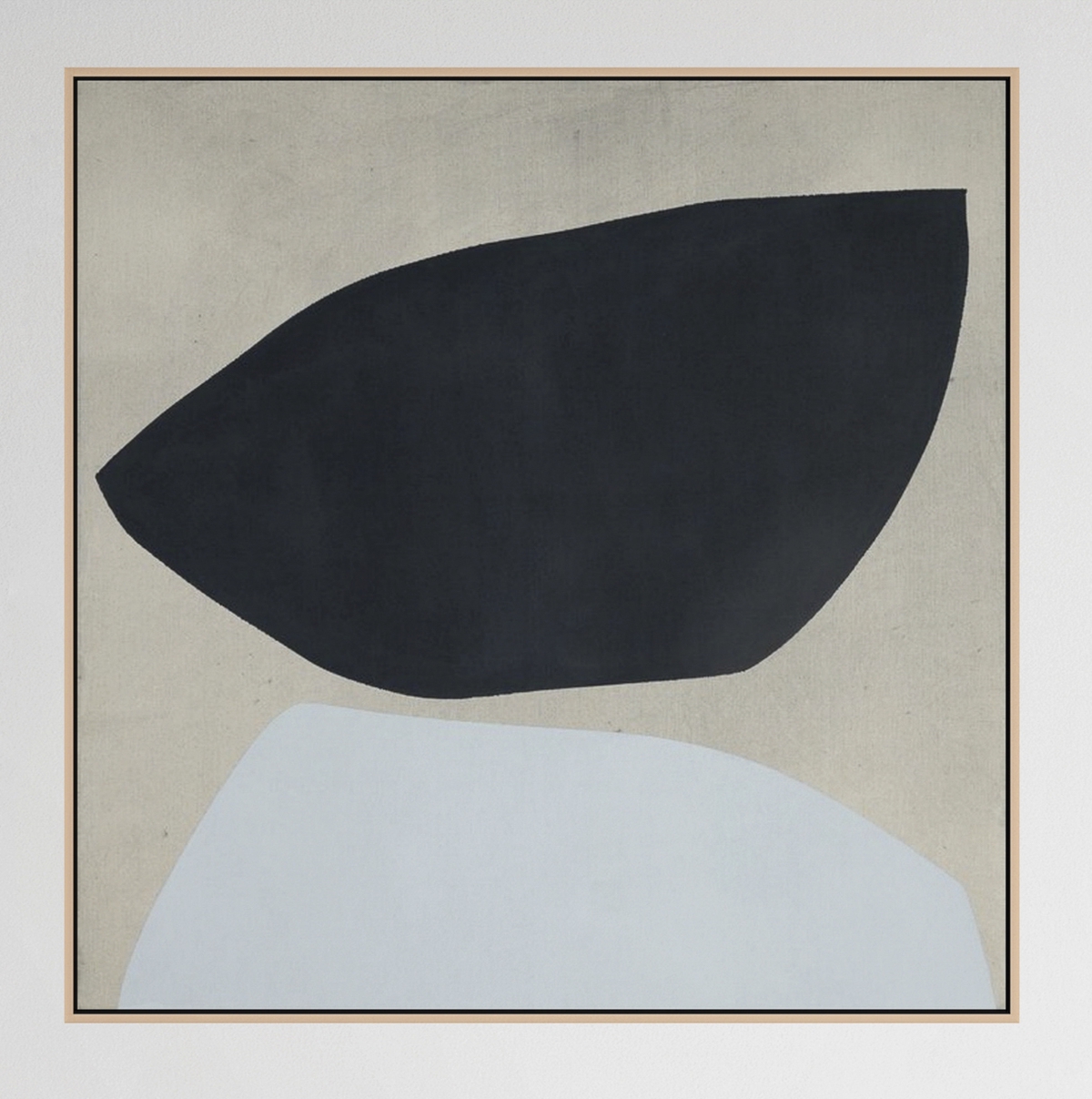 Mia Farrington: Horizon Study 4, 2024, Ink and Acrylic on Raw Canvas, 24 x 24 x 1.75 inches (Framed 25.25 x 25.25 x 2.5 inches)