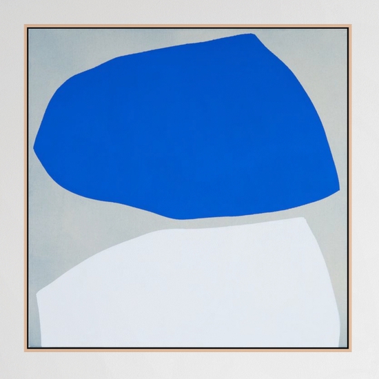 Mia Farrington: Horizon Study 5, 2024, Ink and Acrylic on Raw Canvas, 24 x 24 x 1.75 inches (framed 25.25 x 25.25 x 2.5 inches)
