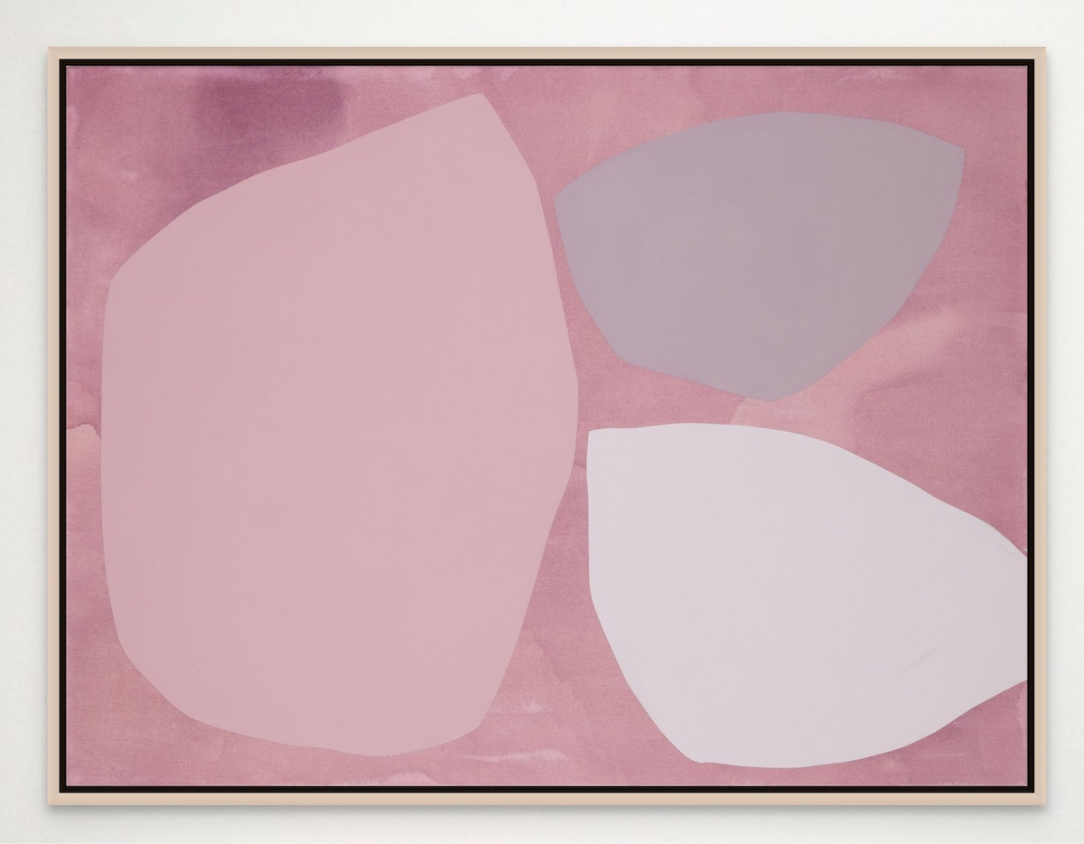 Mia Farrington: Prairie Smoke II, 2024, Ink and Acrylic on Canvas, 36 x 48 x 1.25 inches (Framed: 37.25 x 49.25 x 2.5 inches)