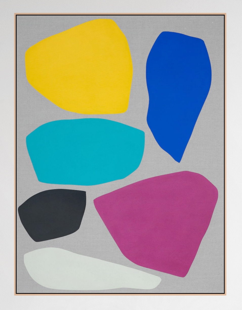Mia Farrington: Prisma, 2024, Acrylic on Raw Linen,  40 x 30 x 2.5 inches