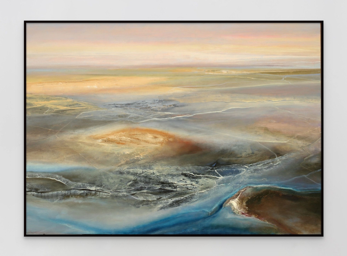 Philip Govedare: Eddy, 2024, Oil on canvas, 43.25 x 60 inches (framed dimensions: 44 x 61 x 2.25 inches)